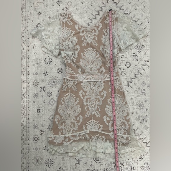 For Love and Lemons Women- Sheer Laced Floral Dress Lined- Small - Picture 3 of 7